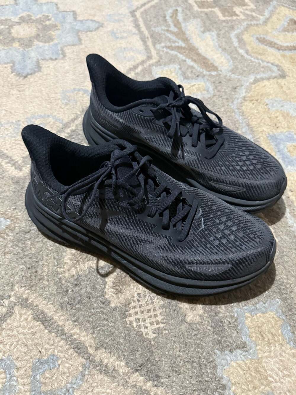 HOKA Clifton 9 Triple Black Running Shoes